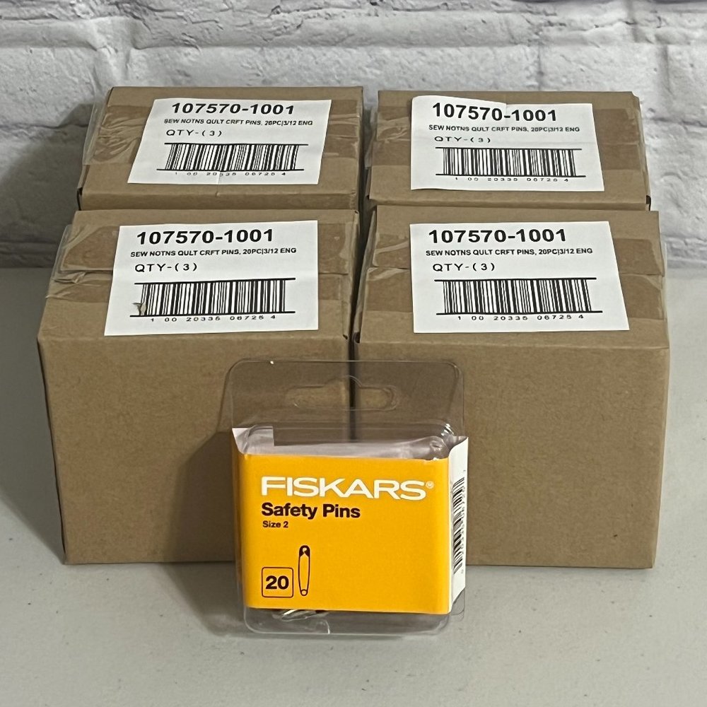 Fiskars Safety Pins Quilting Sewing Craft Project Clothing Repair - 12 packs